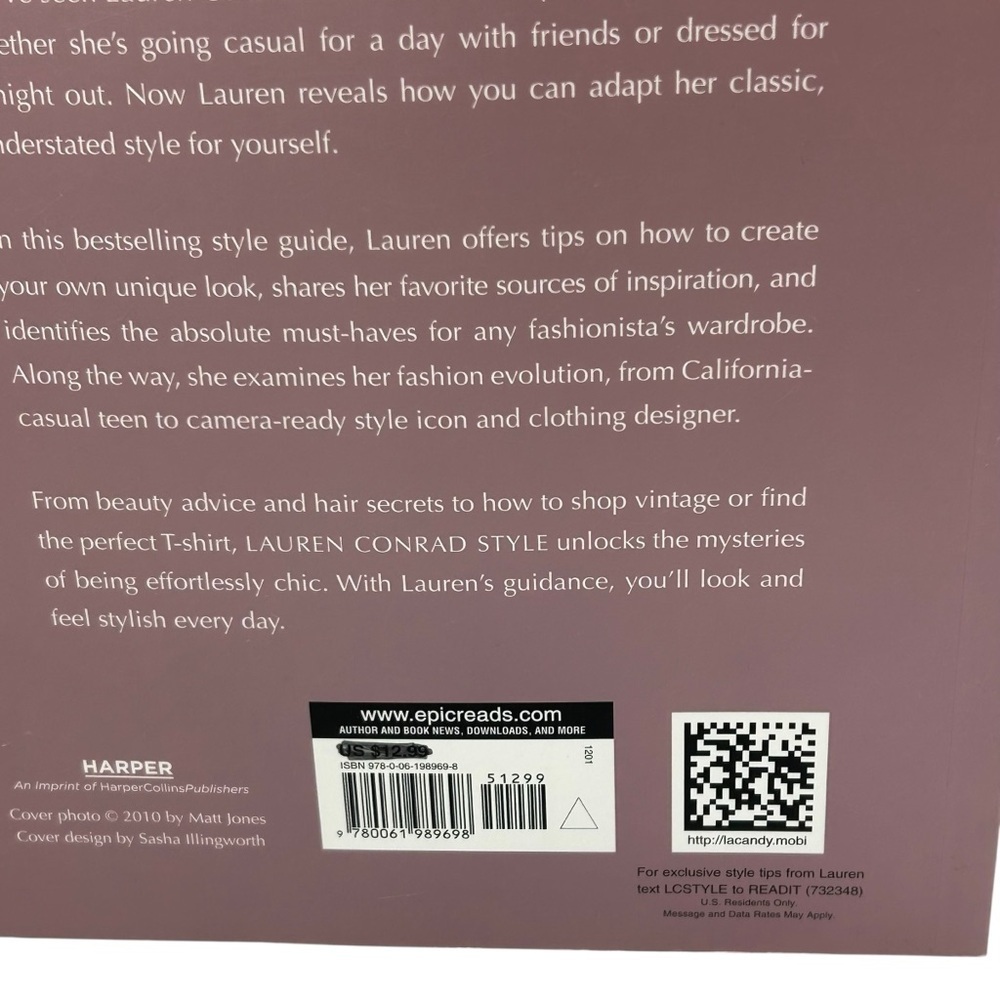 Lauren Conrad Style (2012 Paperback) – Beauty, Fashion & Wardrobe Guide – LC - Picture 5 of 6